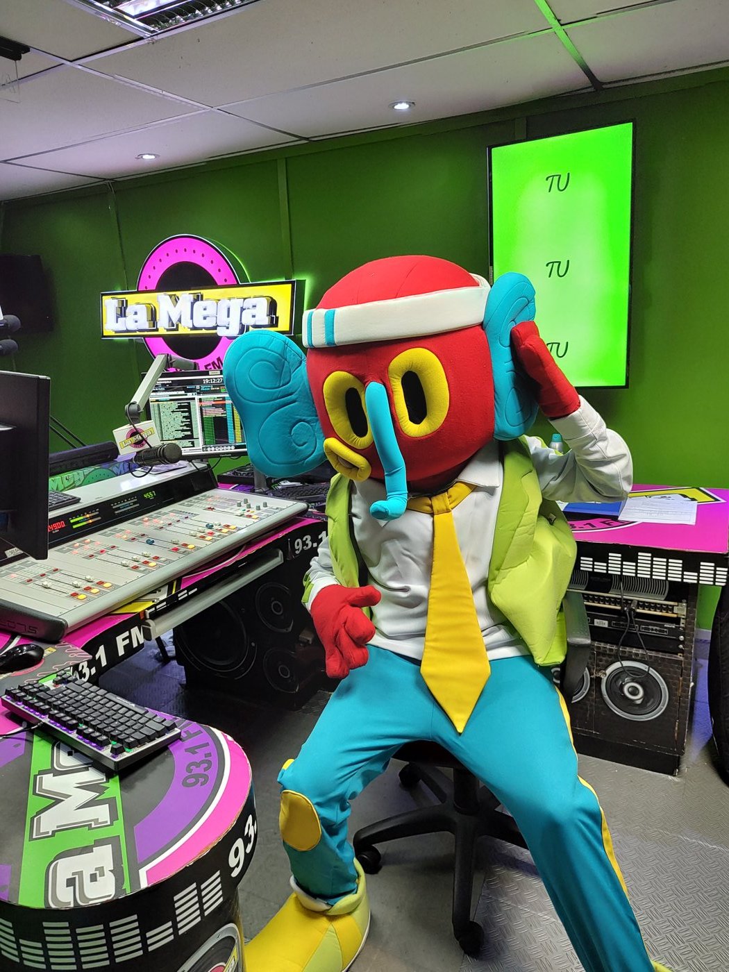 Maní la Marimonda en el estudio de La Mega